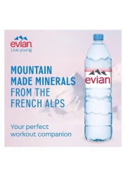 إيفيان مياه معدنية 1.5 لتر حزمة من 6
