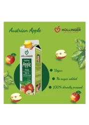 Hollinger Austrian Apple Juice, 1L Pack of 2