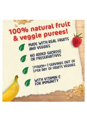 Nestle Cerelac Fruits Puree Pouch, Raspberry, Pear, Banana and Oats, from 6 Months, 90g