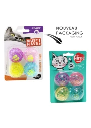 Agrobiothers Aime Catnip Power Bell Ball Cat Toy 4 PCS