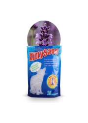 كيس من 3 قطع - رمل قطط طبيعي 100% برائحة اللافندر، مصنوع من كريستال السيليكا عالي الجودة، سعة 3.8 لتر