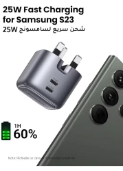 UGREEN Nexode 45W Charger GaN Dual USB Charger Type C Foldable 45W Fast