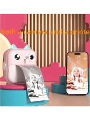 Yeasha,Kids Rechargeable Camera Instant Print ,Mini Photo Printing Camera for Kids,1080P Digital Camera, 2.4 LCD Screen,32G SD Card,High Definition,ABS Body