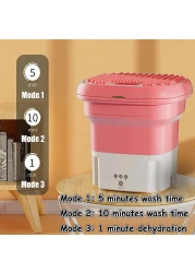 Fitto Portable Washing Machine, 5L Capacity, Compact &amp; Lightweight, Ideal for Small Loads, Travel, Apartments, Dorms, &amp; RV Use &ndash; Energy-Efficient and Convenient for On-the-Go Cleaning