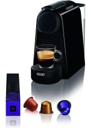 De'Longhi Nespresso Essenza Mini Coffee Machine, ‎0.6 Liters Water Tank Capacity, 1370 Watts, Removable Tank, Ultra-Compact Design, Automatic Shut-Off, Plastic, Black EN85.B
