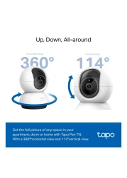 تابو كاميرا مراقبة داخلية 360 درجة بتقنية واي فاي تي سي 72 _أبيض_ بدقة 4 ميغا بكسل