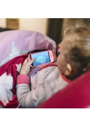 Porodo Kids 4G Smart Phone with SOS Calling, 700mAh Battery, 24H Normal Usage, 48H Standby, 2.8" Display, Child-Friendly Design, Durable Build, Lightweight &amp; Easy to Use - Pink
