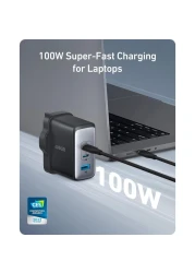 أنكر شاحن حائط نانو بمنفذ USB-C - أسود 100 واط