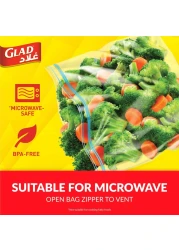 Glad Storage Zipper Bags, 20 Bags, 27.4cm x26.5cm
