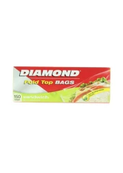 Diamond Sandwich Fold Top Clear 150 Bags