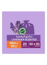 Enviro Guard 30 Gallon Lavender Scented Anti-Bacterial Purple Small 20 Garbage Bags