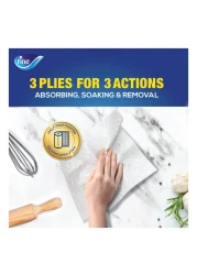 Fine Kitchen Tissue Roll Super Towel Pro 60 Sheets X 3 Ply 4 Rolls