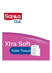 Sanita Club Extra Soft Toilet Paper Rolls 2 Ply 200 Sheet 11.2x9.6cm 22.4m 10 Rolls