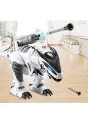 لعبة روبوت الديناصور للأطفال، ديناصور تفاعلي ذكي قابل للبرمجة مع ميزات المشي والغناء والرقص والإضاءة، هدية تعليمية STEM للأولاد والبنات