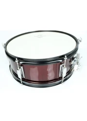 Mike Music Snare Drum Set Student Steel Shell 14 X 5.5 Inches, Includes Drum Key, Drumsticks and Strap (red)