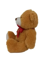 Plush Teddy Golden Brown with Red Ribbon 15cm