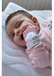 Babyjem Baby Teether Gloves Scratch - Pink