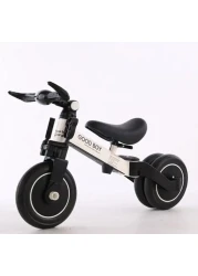 دراجة توازن بلاستيكية للأطفال 3 في 1 ودراجة ثلاثية العجلات - دراجة ثلاثية العجلات قابلة للتعديل للأطفال الصغار من سن 1 إلى 4 سنوات، آمنة ومتينة وممتعة، تعلم التوازن والركوب والاستكشاف