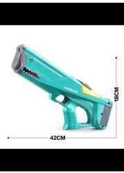 Radiotronics Toy Garrage Shark Electric Rechargeable Waterproof Water Bursting Gun Toy Sprayer for Summer, Outdoor, Beach & Pool Ideal for Kids, Adults, 550ml Capacity (Red)