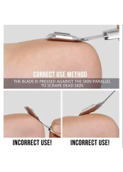 مجموعة أدوات احترافية لإزالة مسامير القدمين - ماكينة حلاقة القدم، مكشطة، مقشر الجلد الميت، مبرد، مقص الذرة والبشرة - تنعيم الكعبين المتشققين