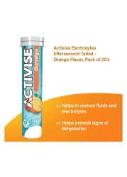 Activise Electrolyte Effervescent Tablets, Orange Flavour, 20 Tablets