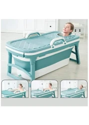 Baby &amp; Adult Folding Bathtub, Portable Air Swimming Pool, Health TPE Material Bath Tub for Kids &amp; Adults, Simple &amp; Compact Foldable Bathtub