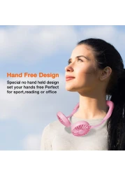 Aiwanto Neck Fan Hand Free Neck Fan Design Sports Fan Outdoor Travel Fan Personal Fan