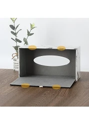 Tissue Box Cover Holder &ndash; Stylish Napkin Holder Organizer for Living Room, Office, Bedroom, and Bathroom &ndash; Elegant Design for Desk, Countertop, and Vanity