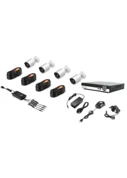 Tomvision - 2K Security Camera System 4CH 2MP Video DVR with 4Pcs 2.0Megapixel Indoor Outdoor Waterproof IP66 Cameras,Home Security P2P, 100ft Night Vision, for Home Business (4CHKIT(NotHDD), White)