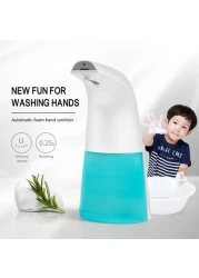 Generic-250ml Infrared Foaming Soap Dispenser Automatic Foam Soap Dispensing Device Non-touch Soap Dispenser &amp; Holder Hand Free Countertop Soap Dispenser Touchless Soap Container with IR Sensor