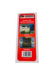 إكسبرت 2 مصباح حائط ليد تفاعلي يعمل بالطاقة الشمسية SL-02 بقوة 800 لومن أسود