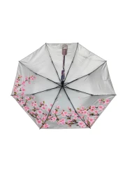 3 Fold UV Coated Umbrella With Flower Designs