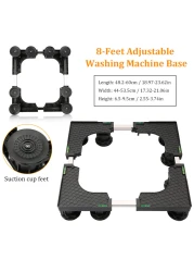 قاعدة للغسالة قابلة للتعديل بقاعدة 8 أقدام قابلة للتعديل للغسالة والنشافة والثلاجة من جينريك