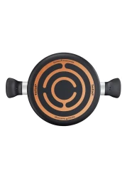 تيفال جي6 سوبر كوك قدر طهي مع غطاء -أسود 30 سم.