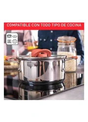 تيفال أوبتي سبيس مجموعة أواني طهي من الستانلس ستيل 6 قطع