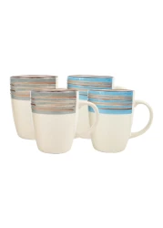 آر كي طقم أكواب سيراميك 266 ملل 4 قطع - متعدد الألوان