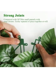 Egardenkart® Artificial Faux Hedge Privacy Fence Wall Screen, Leaf and Vine Decoration for Outdoor Garden Home Decor, (Apple)