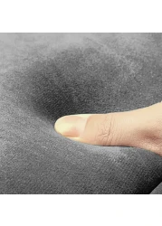 Jeffcoco Furniture Modern Comfortable Velvet Living Room Chair Gold Legs Dining Chair For Restaurant Home Furniture (Grey)