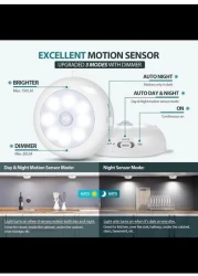 Radiotronics AA Battery Powered Lights, Motion Sensor Light Indoor, Under Cabinet Light, Battery Led Light, Closet Lights, Stick on Wireless Puck Lights for Hallway, Stairway, Basement, Kitchen
