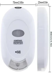 Radiotronics Motion Activated Toilet Night Light, Auto Motion Sensor Toilet Seat Night Light Bathroom Nightlight with Red and Green Light