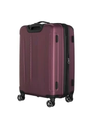 وينغر بروتاكتر حقيبة سفر ب4 عجلات وهيكل صلب باللون الأحمر بطول 67 سم