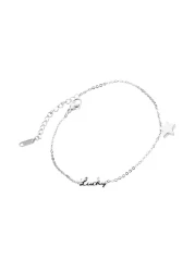 Aiwanto Silver Anklet Ankle Chain Simple Love Anklet