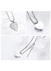 Always In My Heart Baby Feet Ashes Keepsake Urn Pendant Necklace Cremation Urns Memorial Jewelry