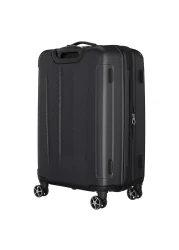 وينغر بروتيكتور حقيبة سفر صلبة بأربع عجلات باللون الأسود بطول 67 سم