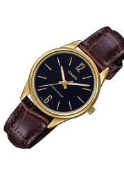 Casio - Women's Leather Analog Wrist Watch LTP-V005GL-1B