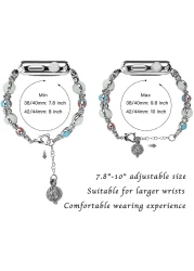 Aiwanto Apple Watch Band Women's Apple Watch Strap Bracelet Chain Strap Compatible with iWatch Series5 Series4 Series3 S2 S1 (Silver, 38mm/40mm)