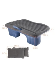 Inflatable Back Seat car Air Mattress Travel Air Bed Cushion with Auto Pump and Two Pillows, Portable Camping Vacation Rest Sleeping Pad Fits Universal SUV Truck Minivan Separable Extended