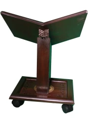 حامل القرآن الكريم حامل القرآن الخشبي مزود بعجلات- صغير