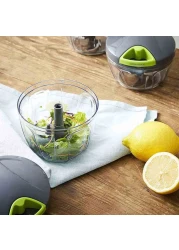 لوك آند لوك مفرمة يدوية مع 3 شفرات، رمادي 400 ملل