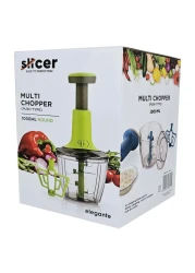 Elegante Slicer Push Type Square Shaped Multi Chopper 1000ml